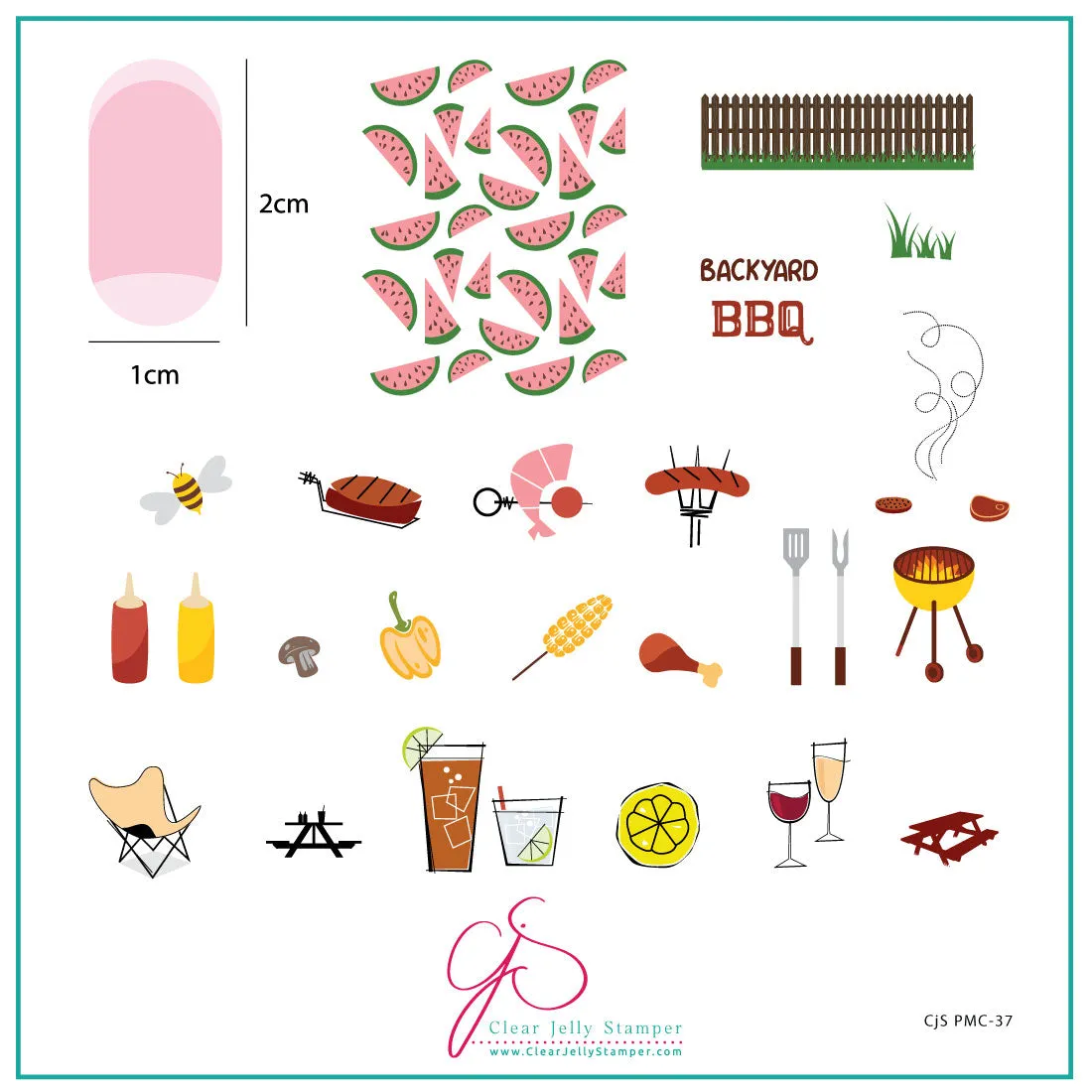 Clear Jelly Stamper Plate of the Month juli 2021 sæt 2 stk