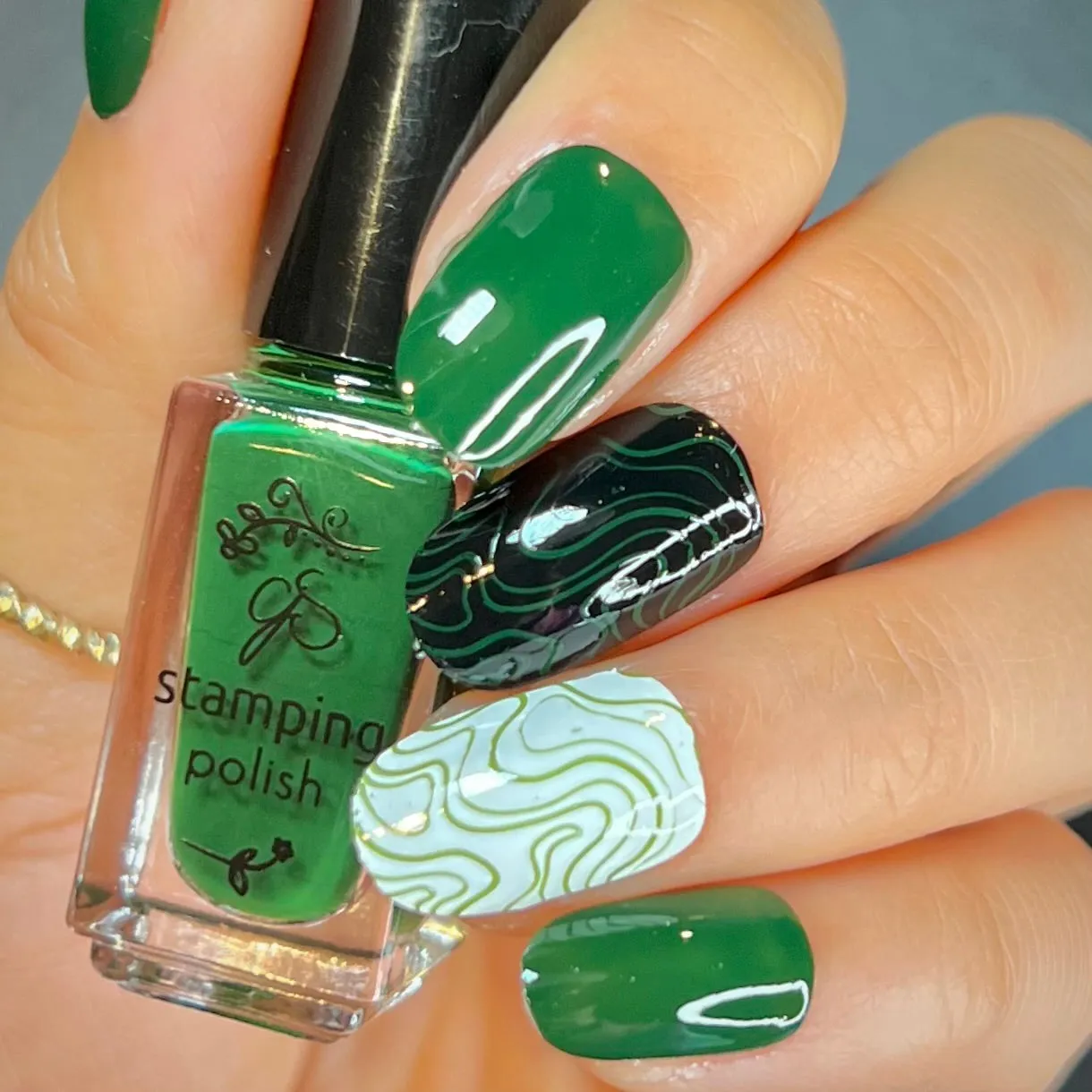 Clear Jelly Stamper 38 Mystic Moss stamping lak 5 ml olivengrøn
