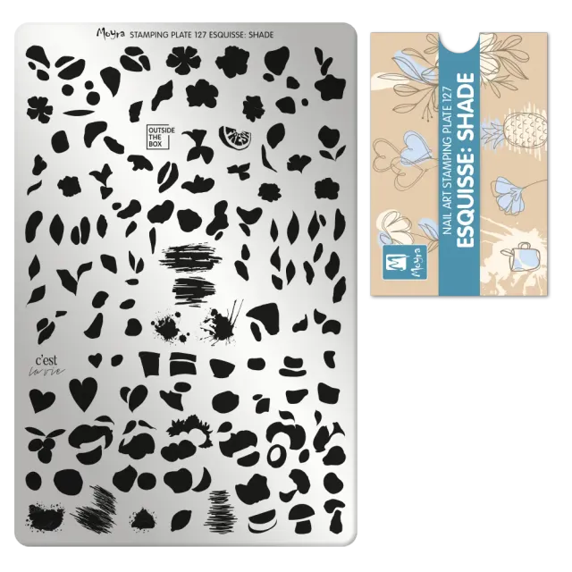 Moyra Stamping 127 Esquisse Shade stempelplade