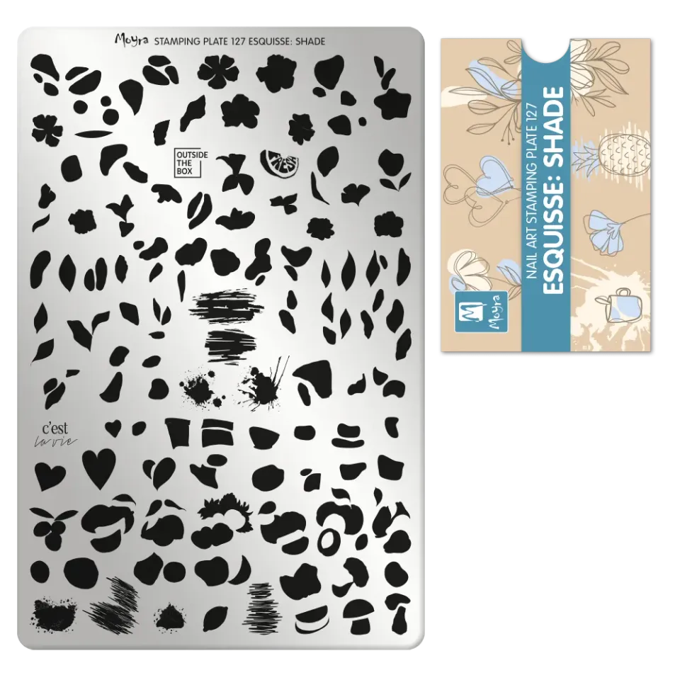 Moyra Stamping 127 Esquisse Shade stempelplade