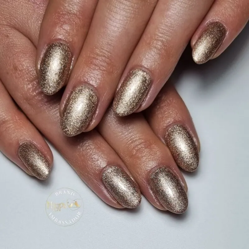 Indigo Nails Moet Chrome neglepulver metallisk glans