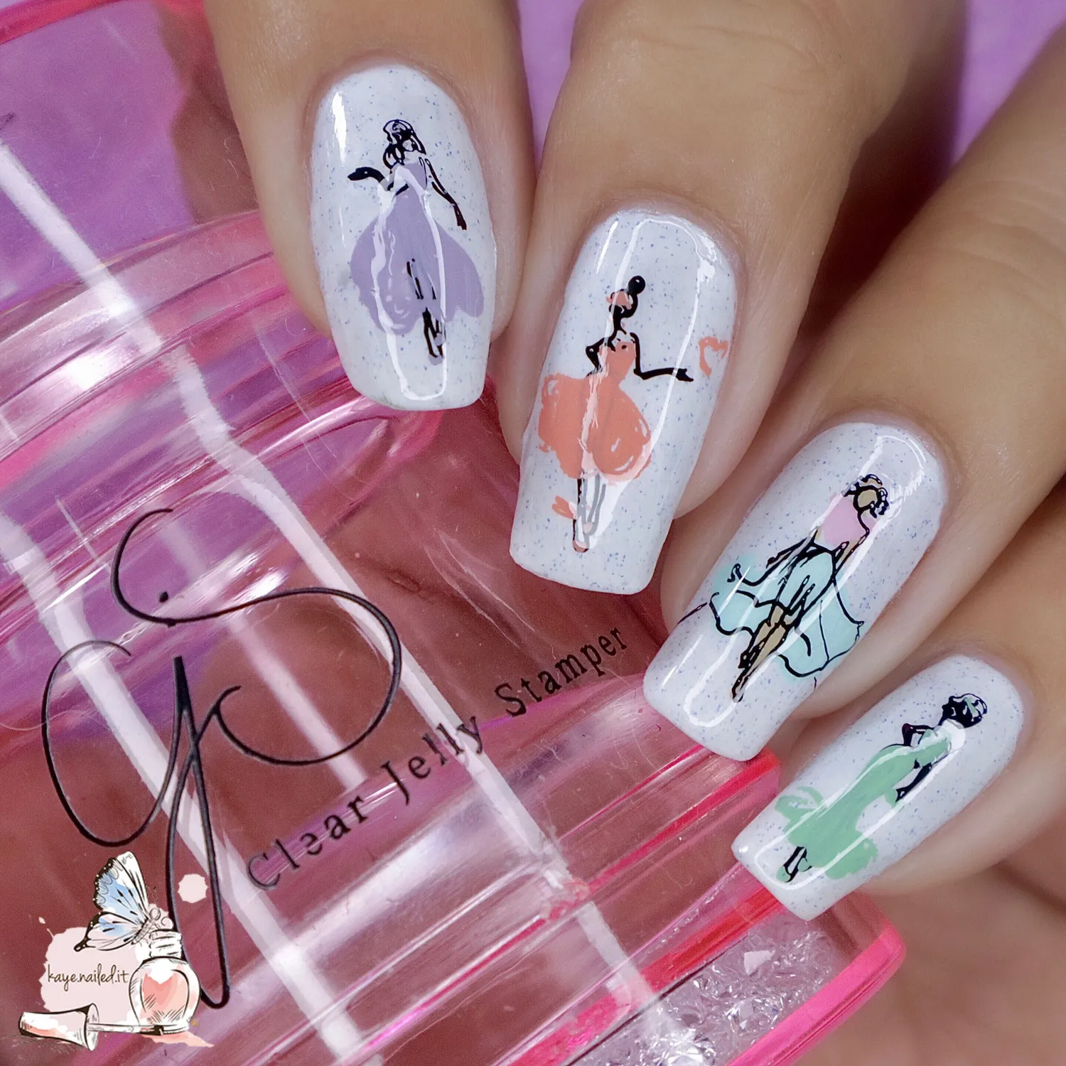 Clear Jelly Stamper CjSLC-77 Kaye's Fashion stamping plade
