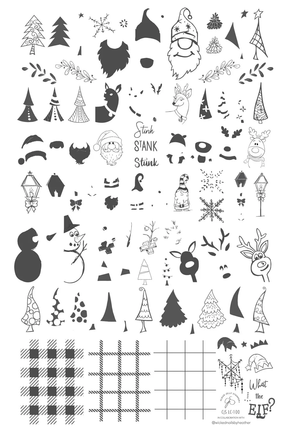 Clear Jelly Stamper What the Elf CjSLC-100 stampingplade jul