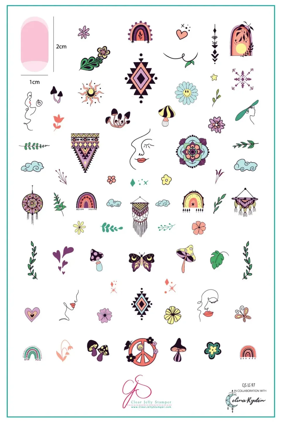 Clear Jelly Stamper CjSLC-97 Boho Vibes stempelplade stor boho