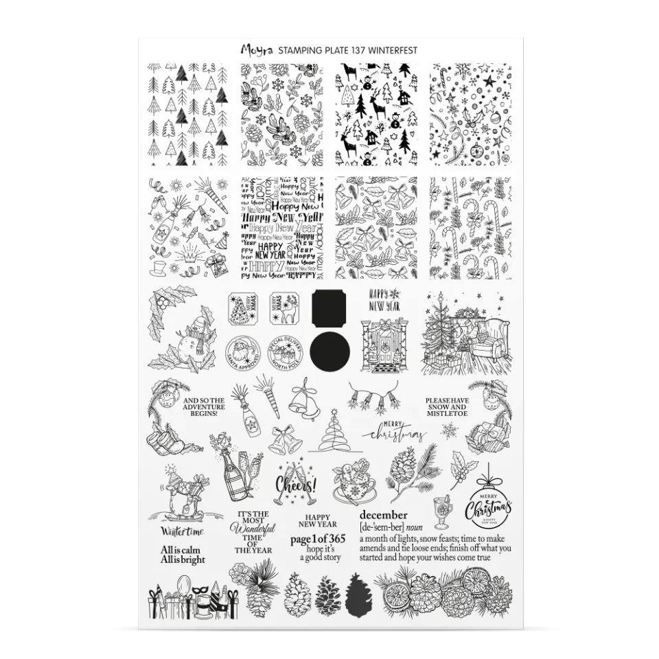 Moyra Try-on Plate Sheet No. 137 stamping ark