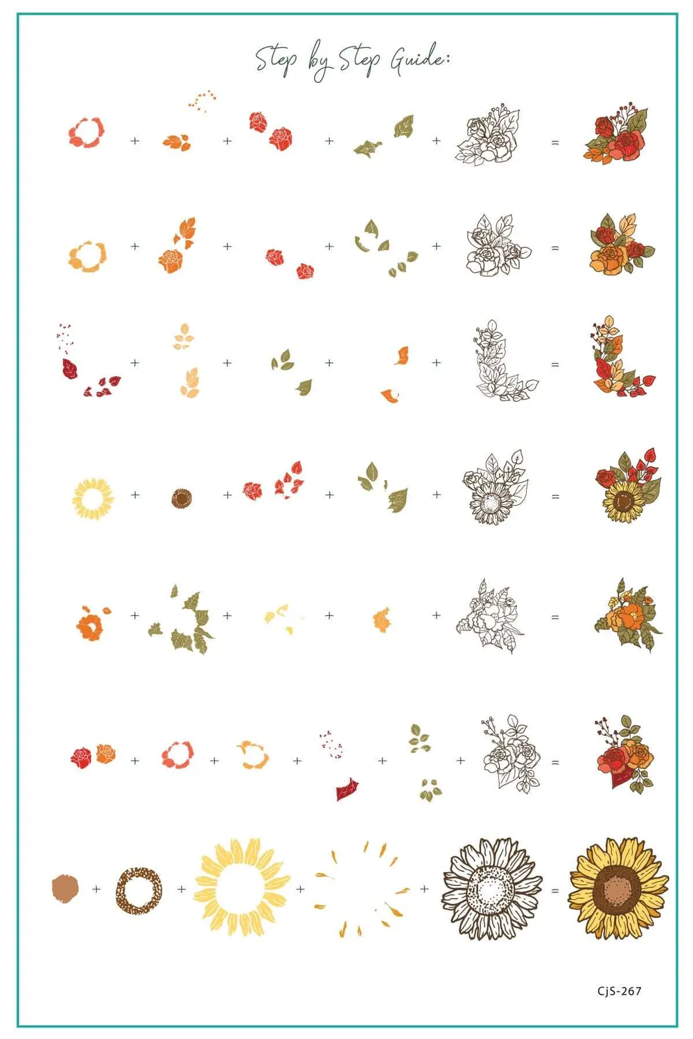 Clear Jelly Stamper Harvest Bouquet CjS-267 stamping plade efterår