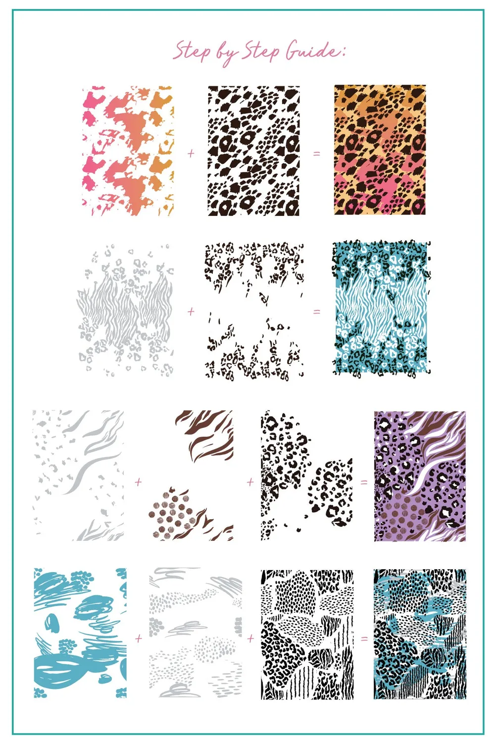 Clear Jelly Stamper CJS-340 Let's Get Wild stamping plade print