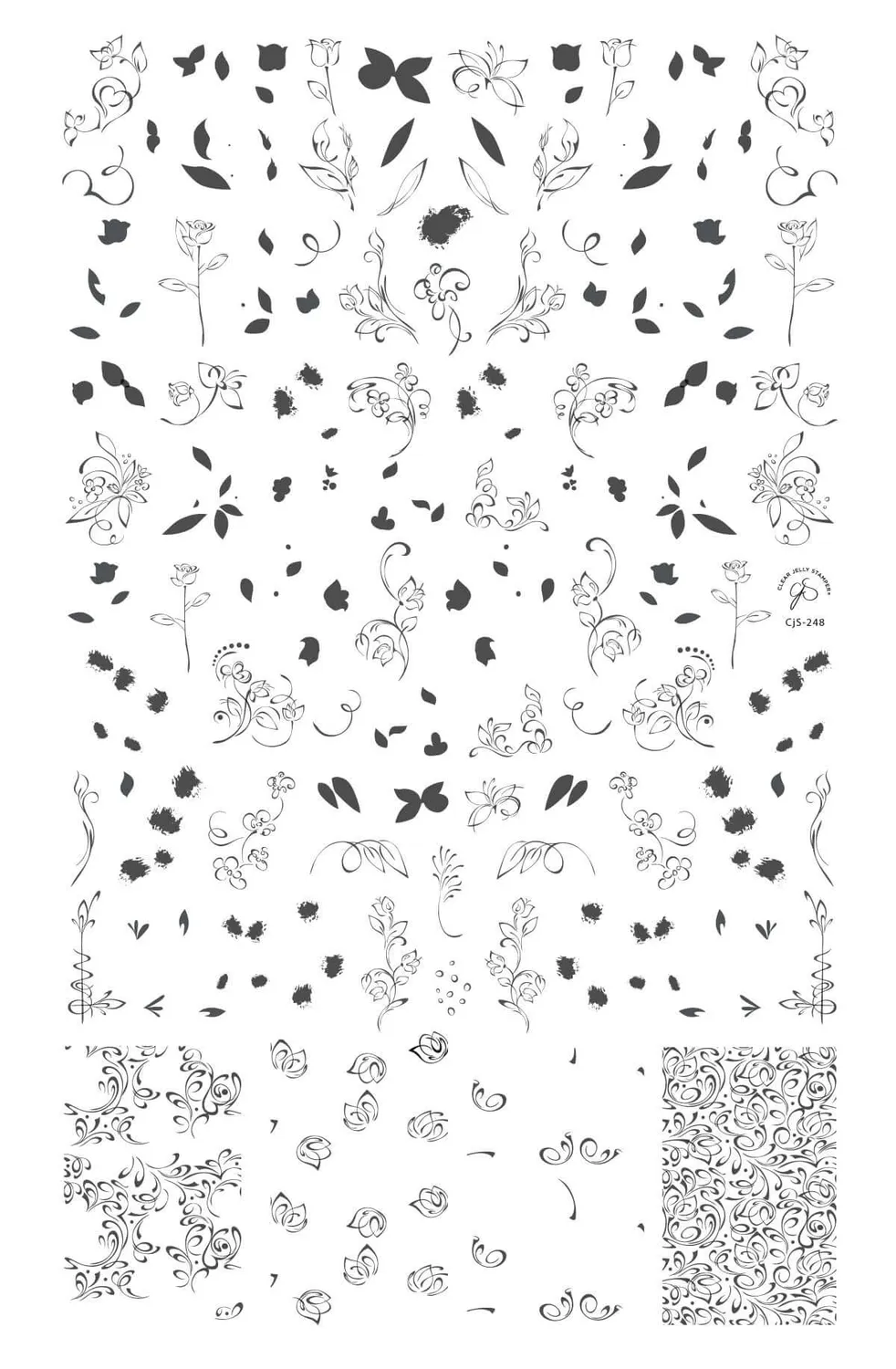 Clear Jelly Stamper CJS-248 stamping plade vine dandy