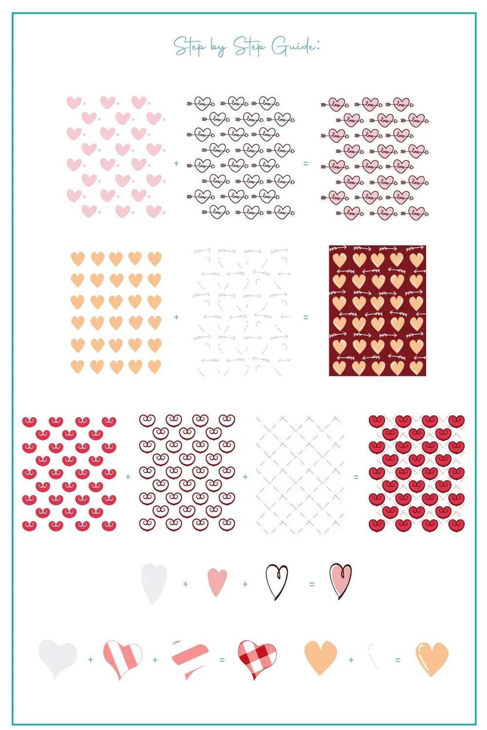 Clear Jelly Stamper CjSLE-12 Endless Hearts stampingplade