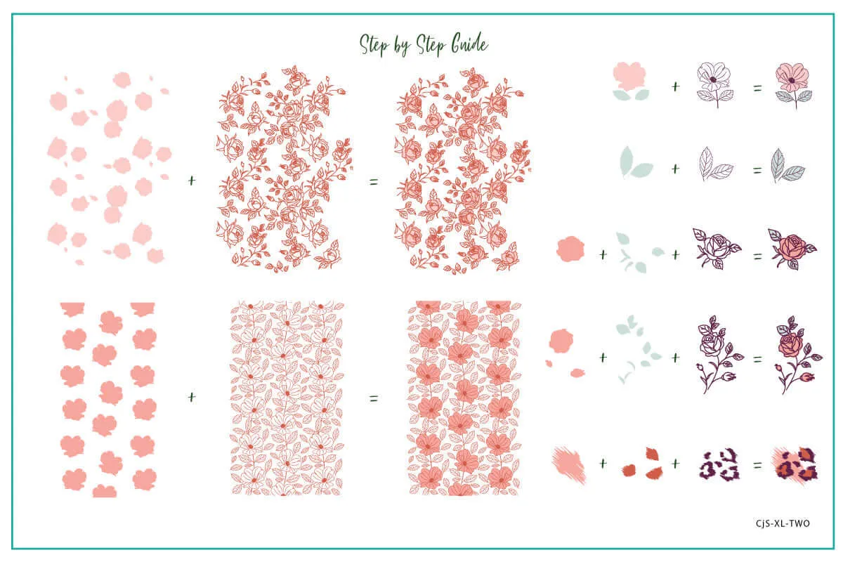 Clear Jelly Stamper XL-TWO stempelplade full coverage blomster