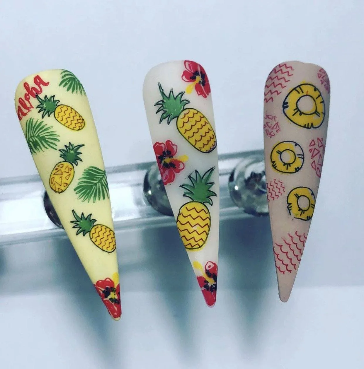 Clear Jelly Stamper CjS-130 Pineapple Pizazz stamping plate 6x6 cm