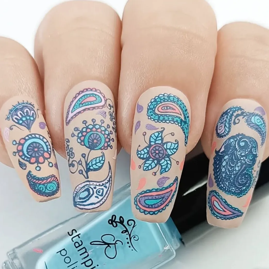 Clear Jelly Stamper Paisley Princess CjS-99 stampingplade blomst