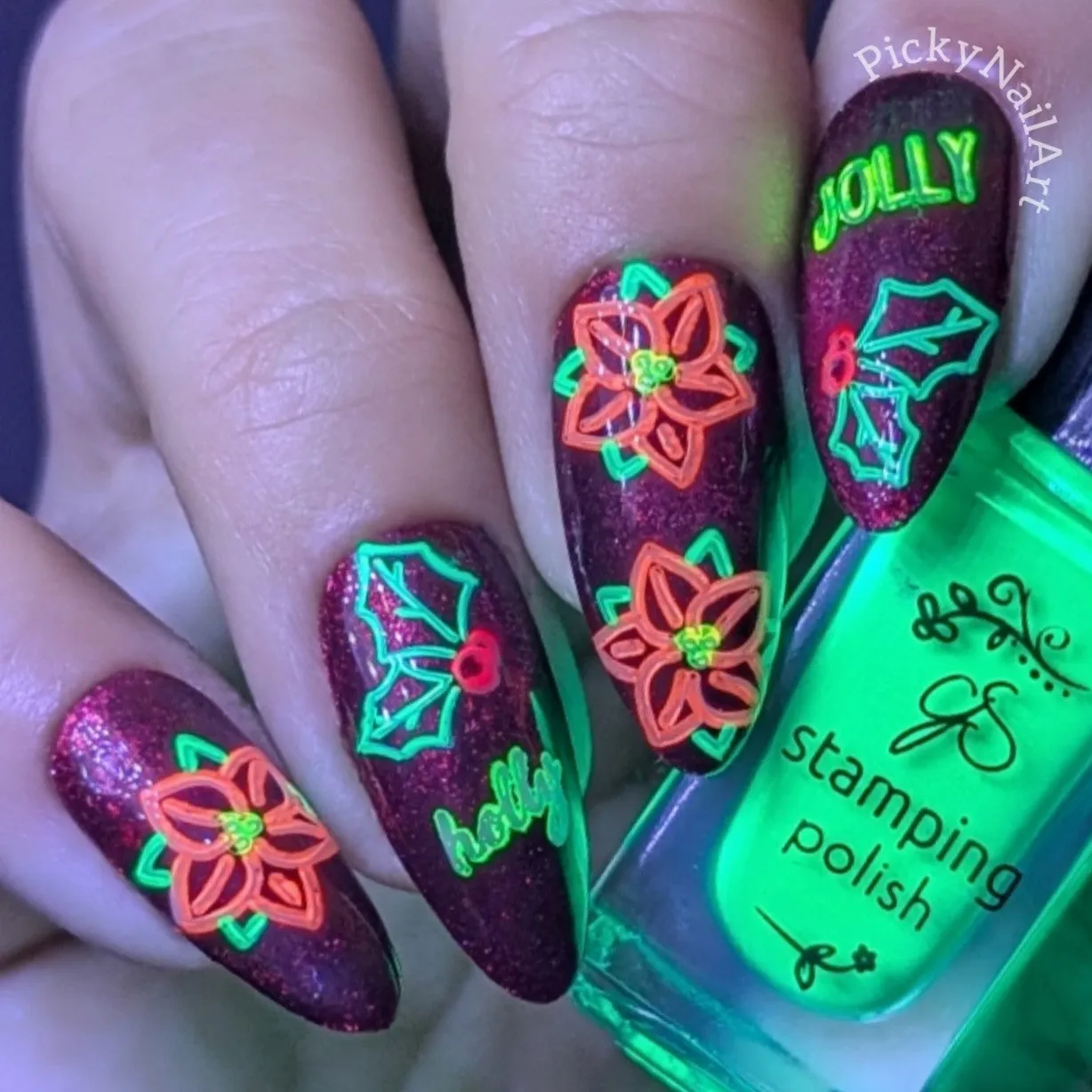 Clear Jelly Stamper Neon Christmas CjSC-92 stempelplade jul 14,5x9,5