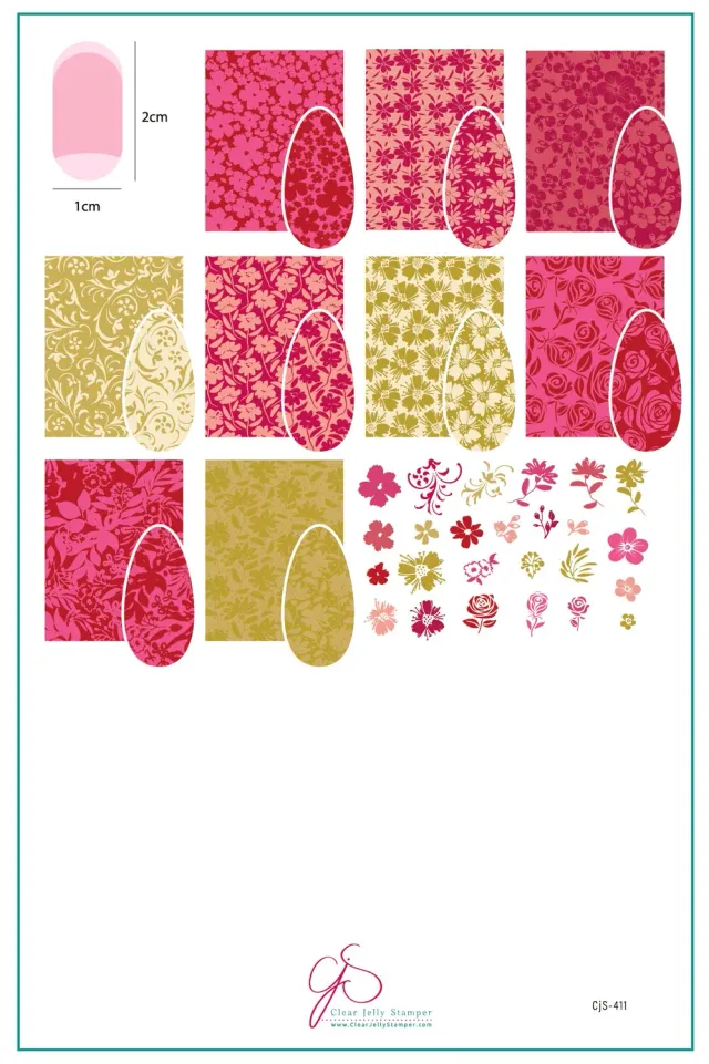 Clear Jelly Stamper CjS-411 stampingplade Garden Layers