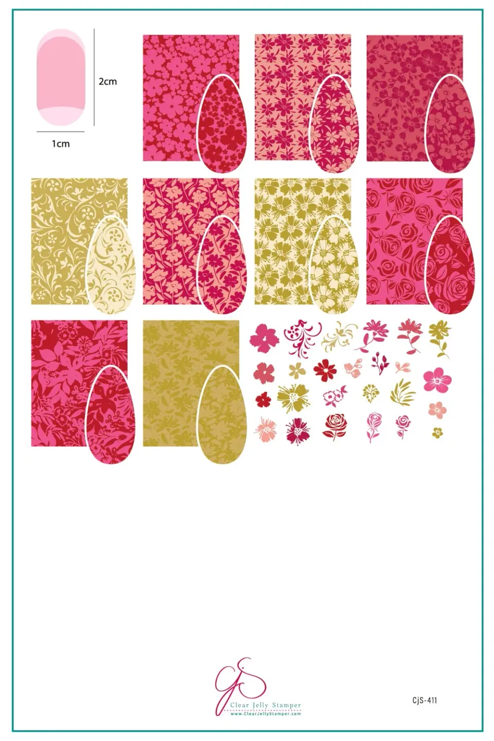 Clear Jelly Stamper CjS-411 stampingplade Garden Layers