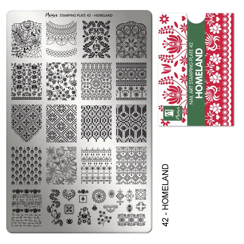 Moyra Stamping 42 Homeland plade store motiver