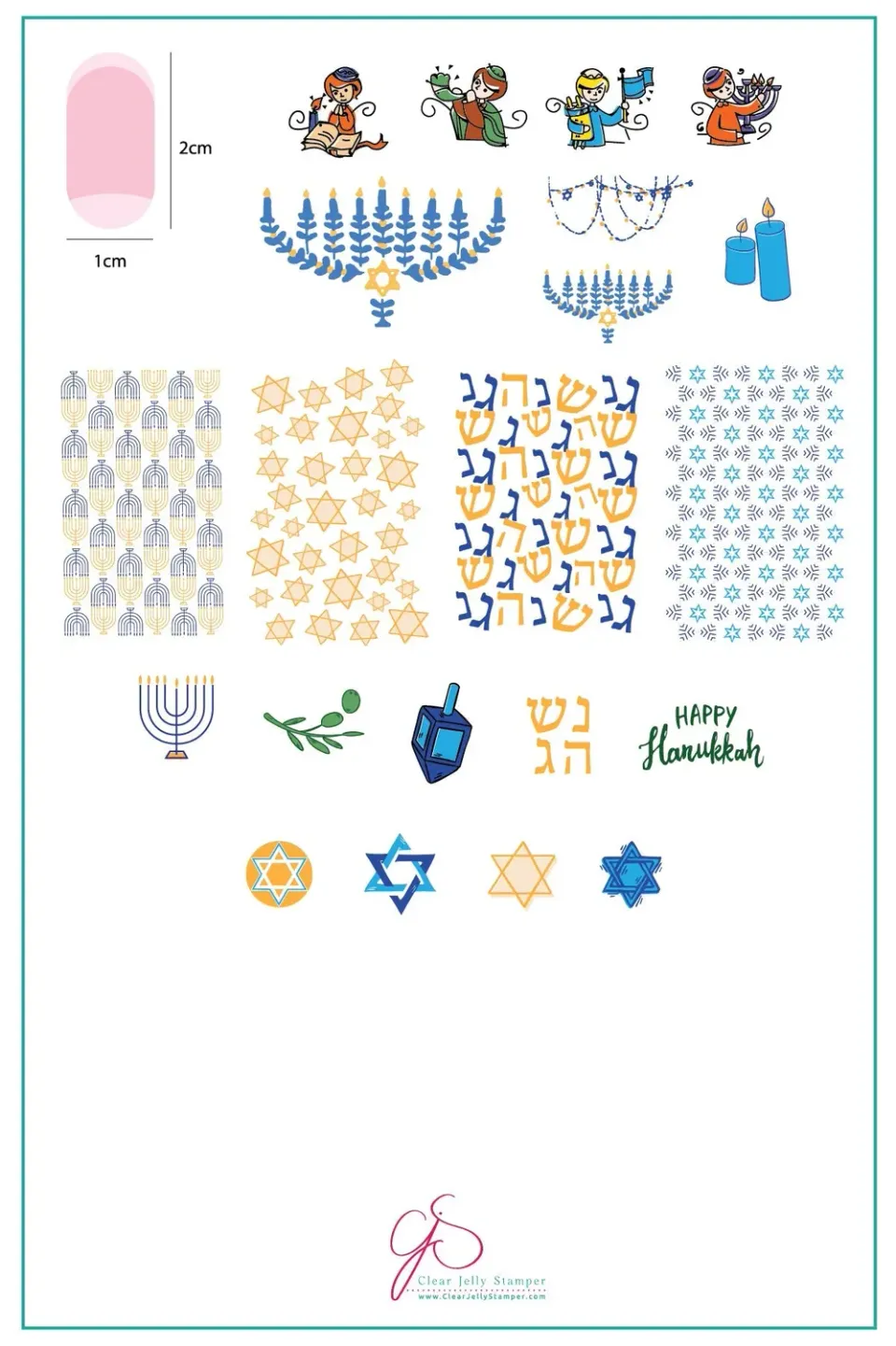 Clear Jelly Stamper Happy Hanukkah CjSC-28 stampingplade hanukkah