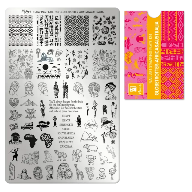 Moyra Globetrotter 124 Africa negleplade – stor