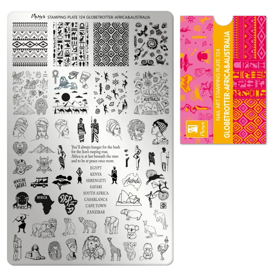 Moyra Globetrotter 124 Africa negleplade – stor