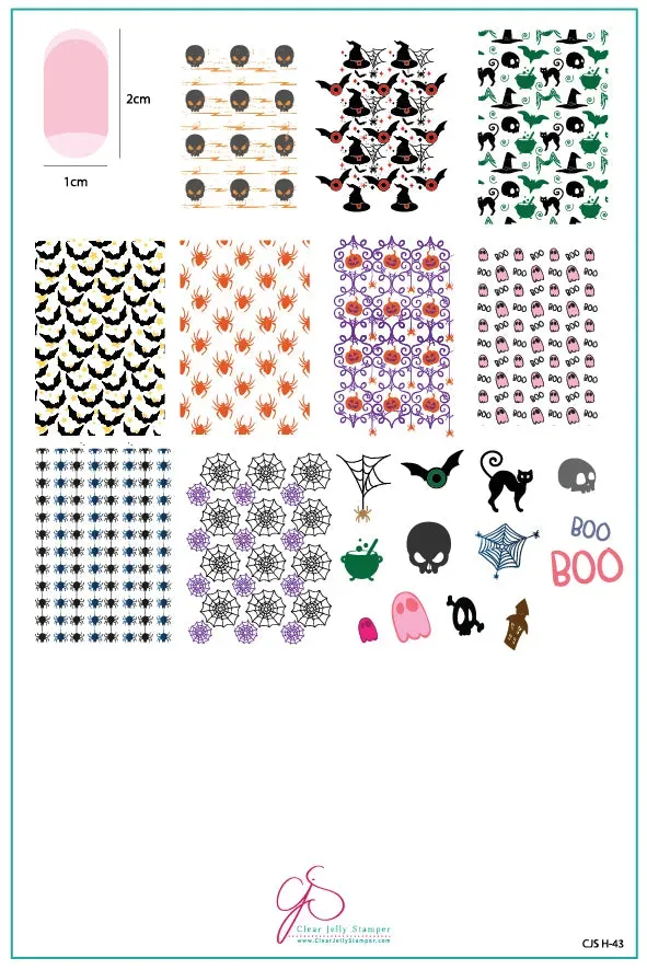 Clear Jelly Stamper Wallpaper Boo CjSH-43 stempelplade halloween
