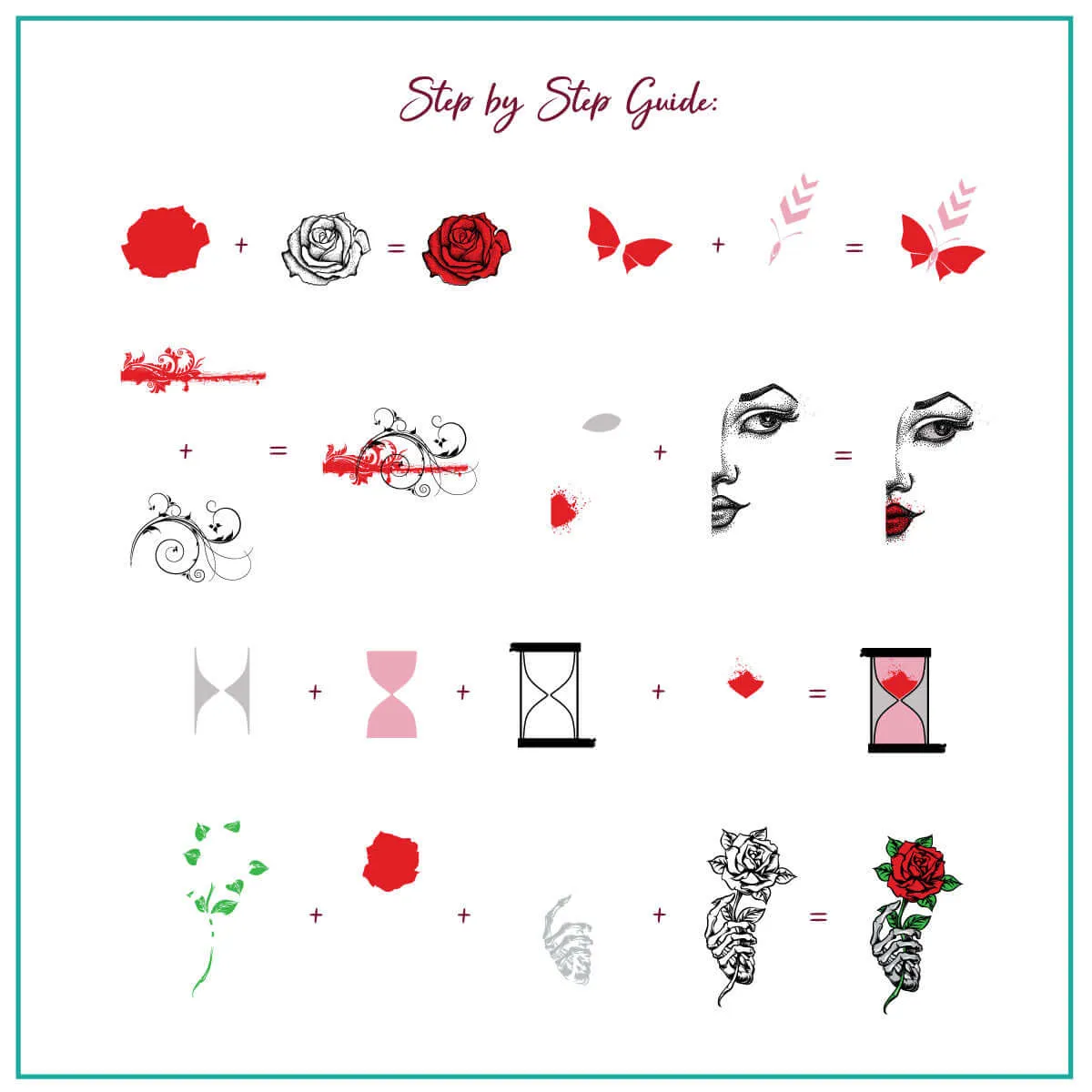 Clear Jelly Stamper V-36 My Edgy Valentine stamping plate 8x8