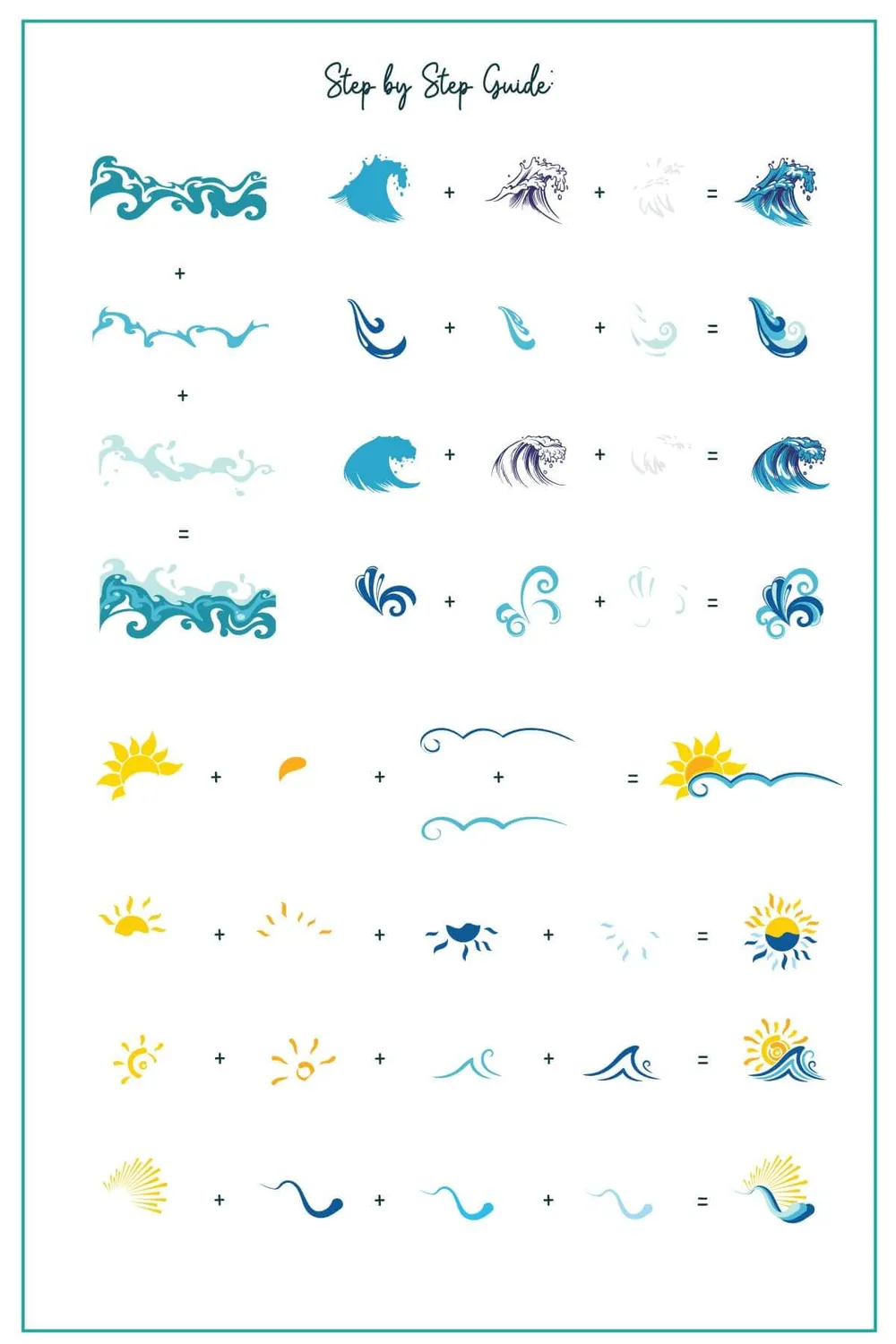 Clear Jelly Stamper Sun and Waves CjS-304 stampingplade sol
