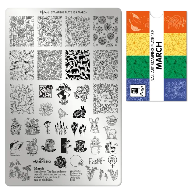 Moyra stampingplade 139 March neglemotiver