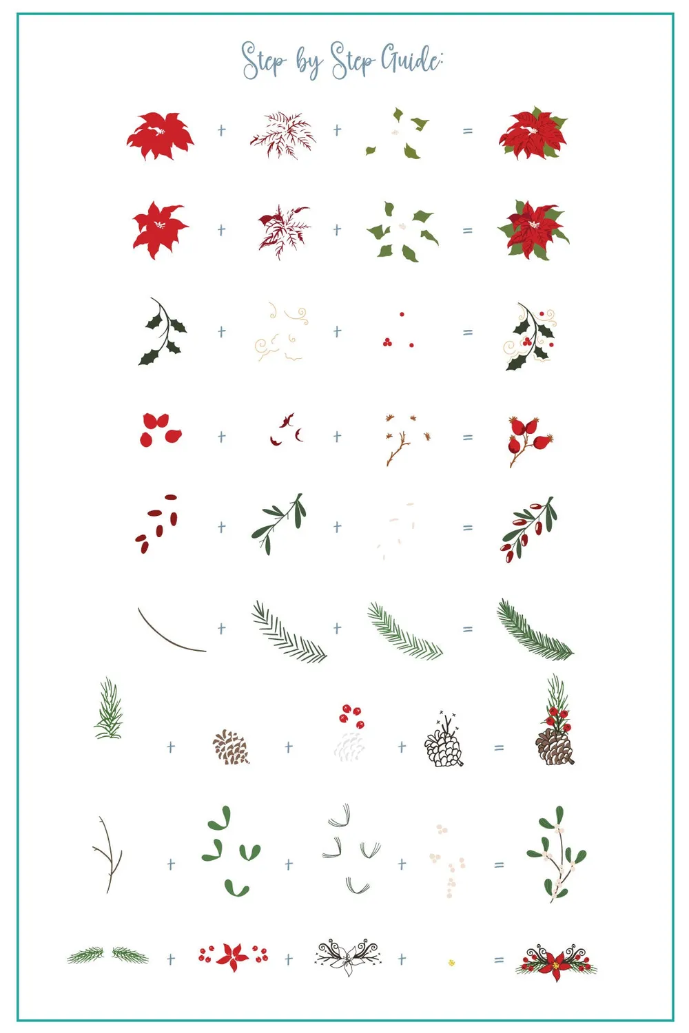 Clear Jelly Stamper CjSC-90 Merry Mistletoe stampingplade jul