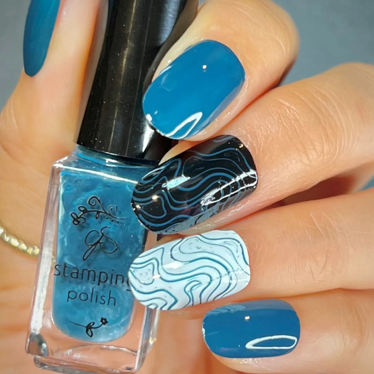 Clear Jelly Stamper 39 Teal or no Deal stamping lak teal 5 ml mørk