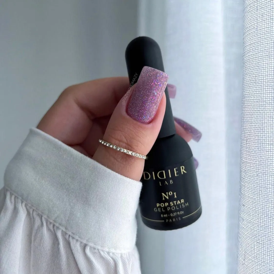 Didier Lab Pop Star No1 gellak glitter lyserød