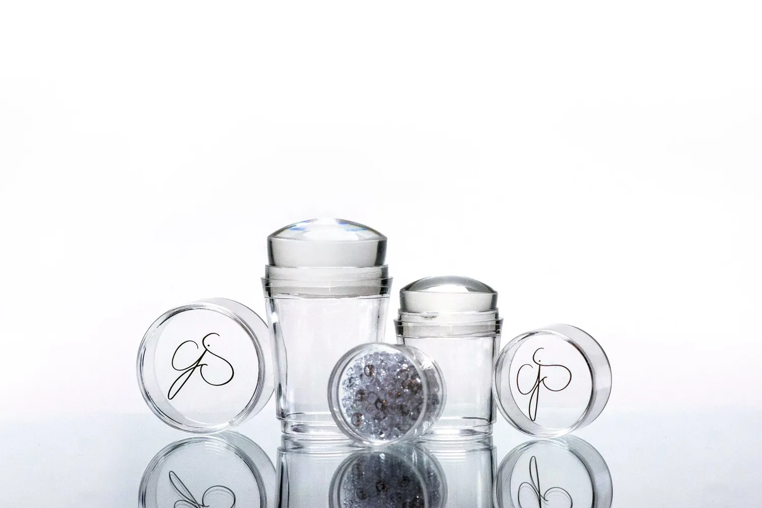 Clear Jelly Stamper Crystal Double stamper klar bling