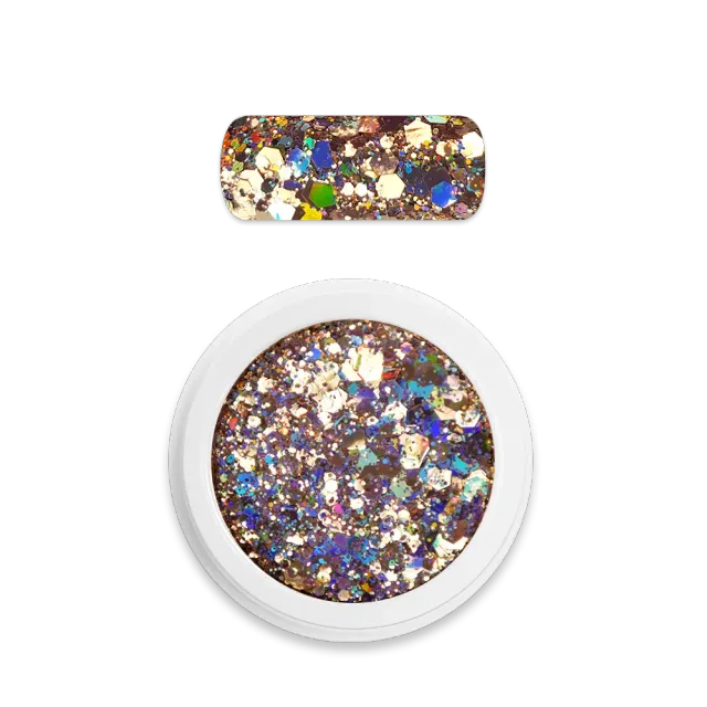 Moyra Holo glittermix 02 Gold 3 g holografisk