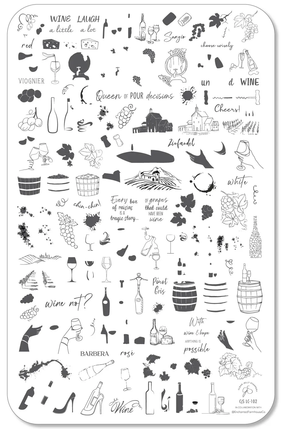 Clear Jelly Stamper CjSLC-102 What's in your Glass plade