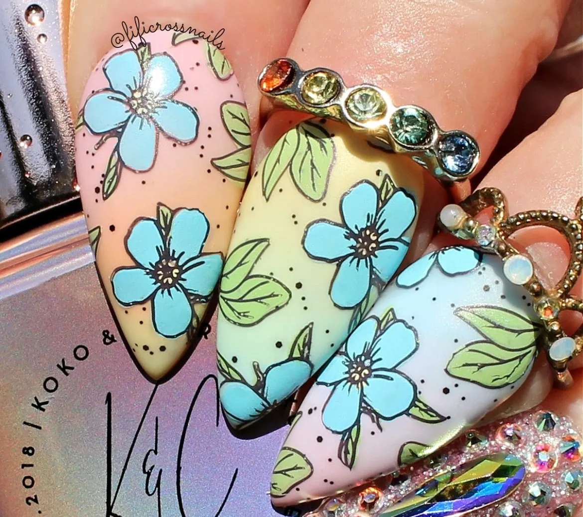 Clear Jelly Stamper Finest Florals CJS-261 negleplade blomster