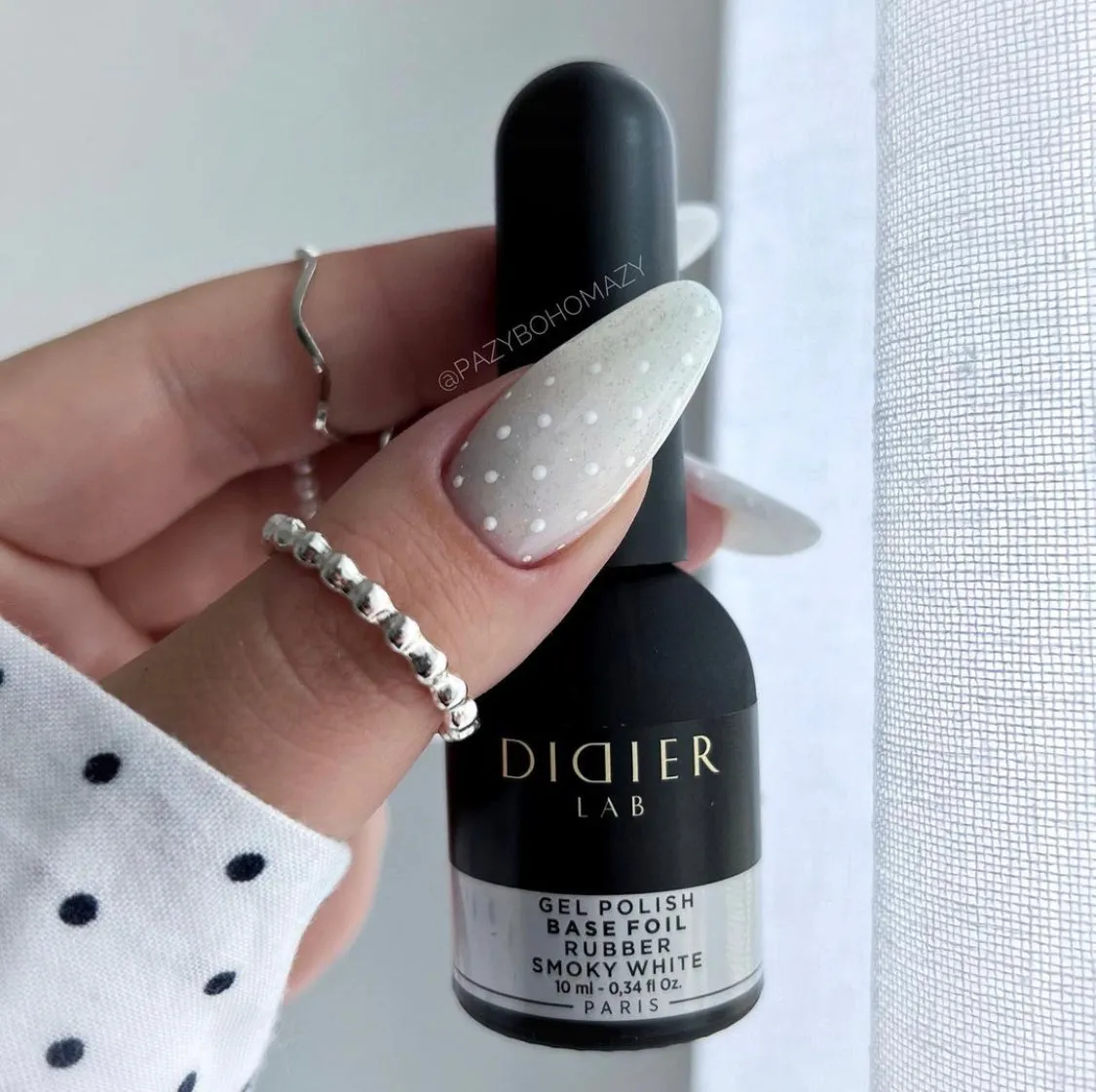 Didier Lab Rubber Base Foil Smoky White base coat gellak