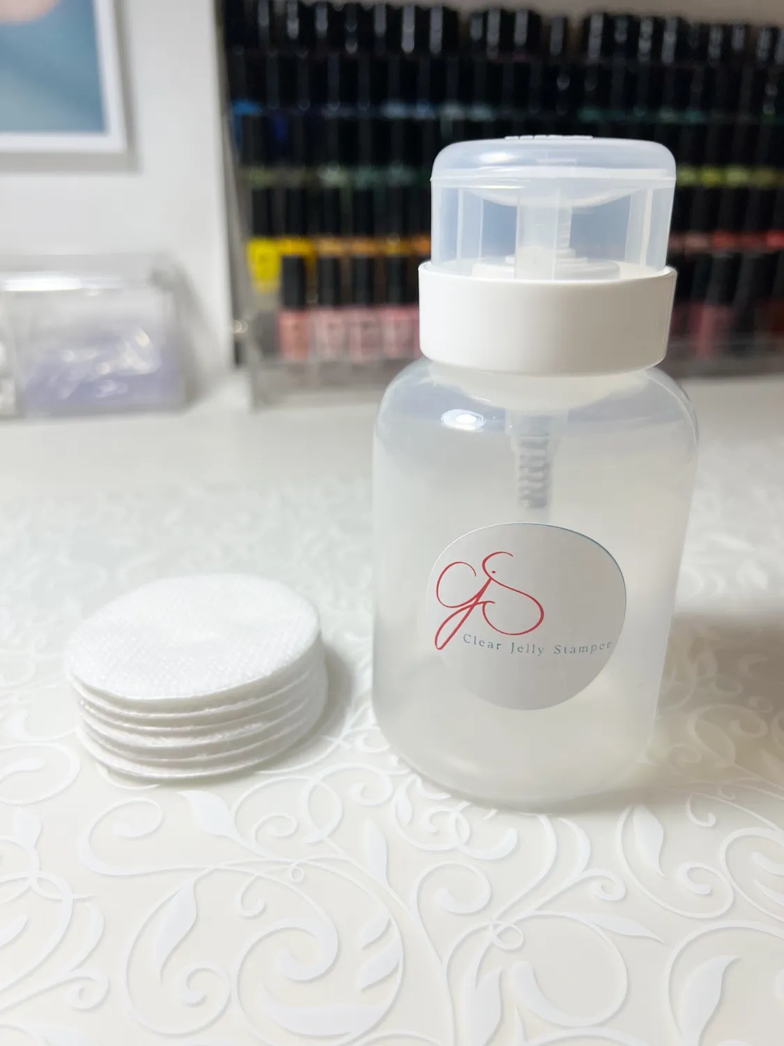 Clear Jelly Stamper pumpeflaske gennemsigtig til acetone