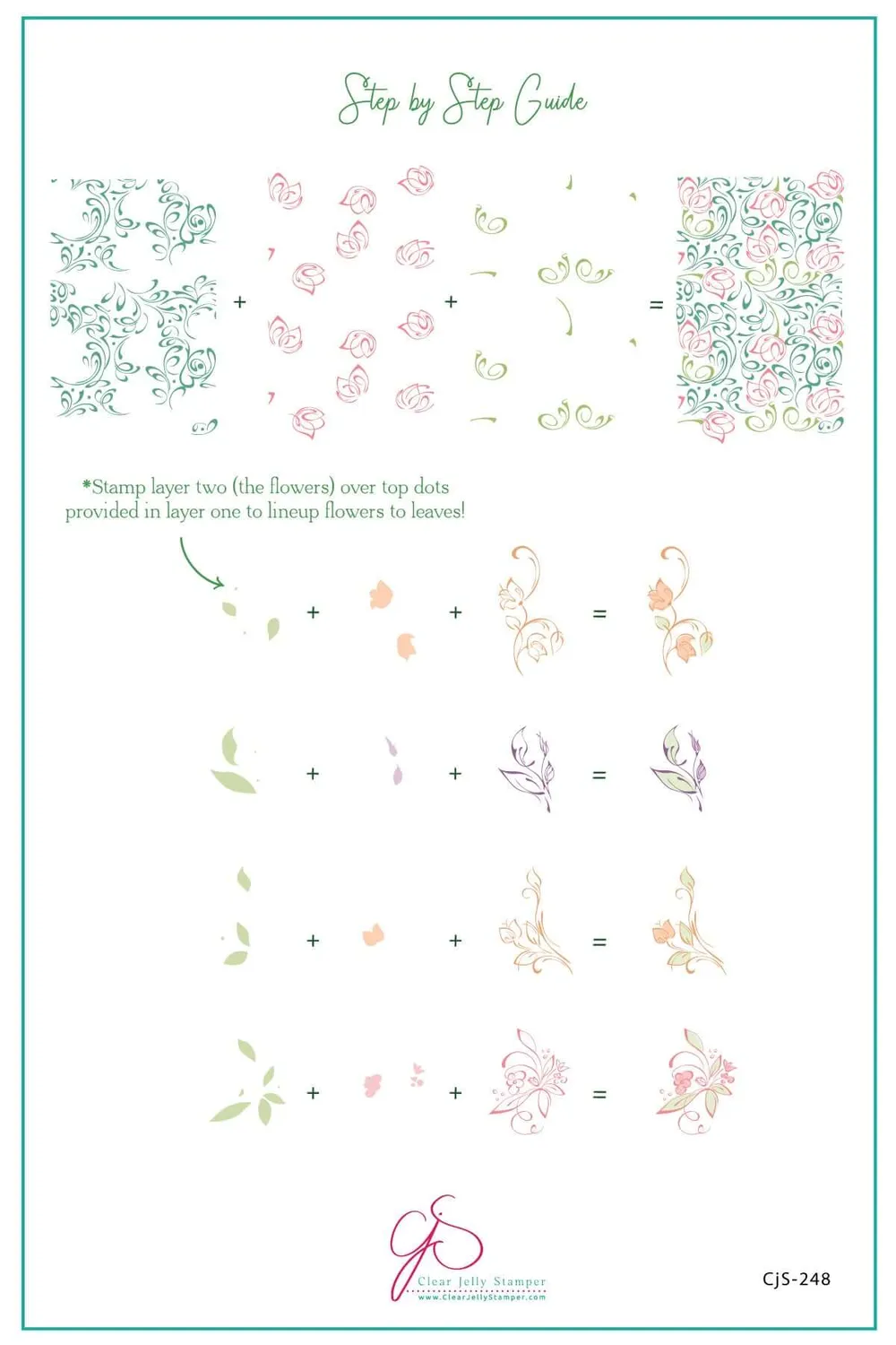 Clear Jelly Stamper CJS-248 stamping plade vine dandy