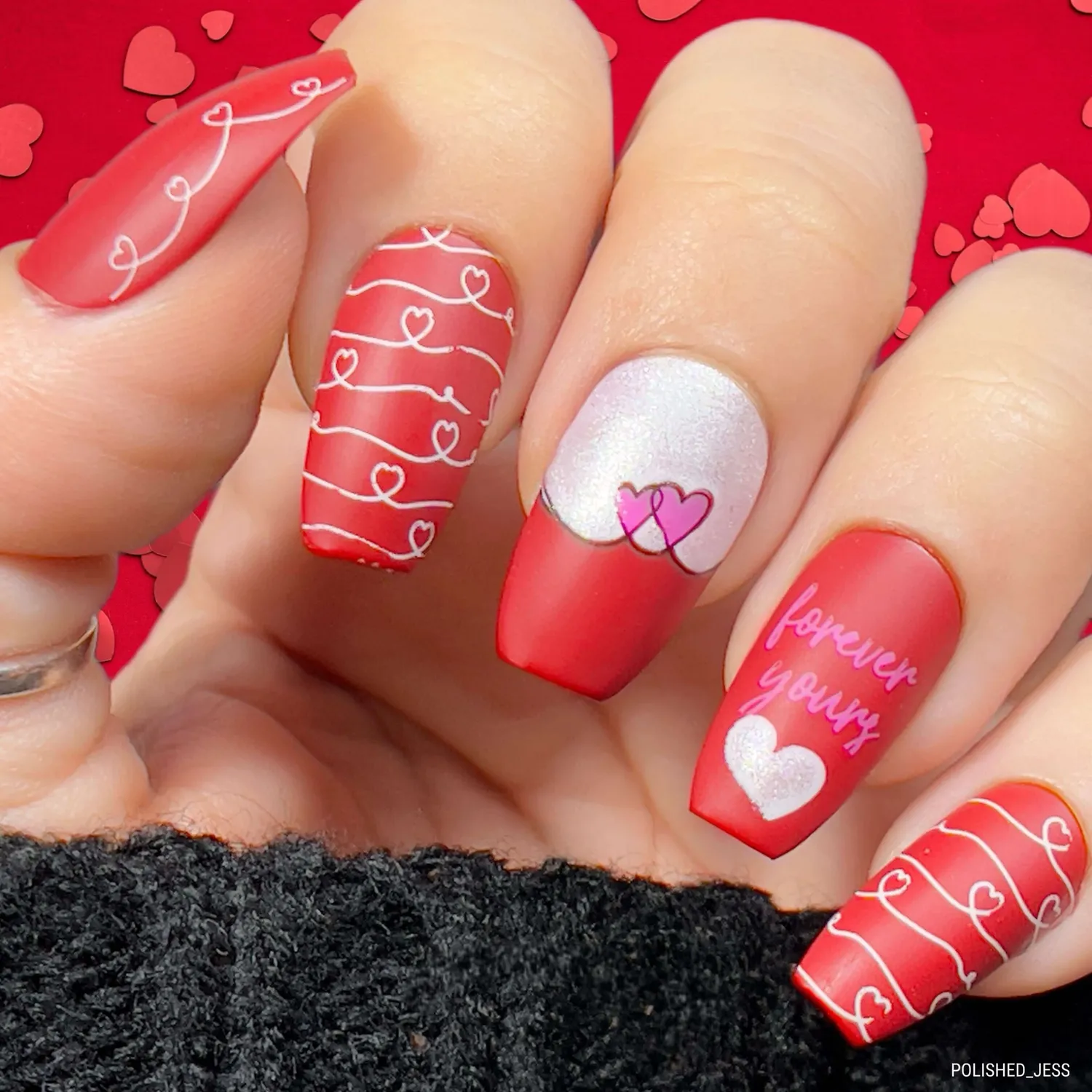 Clear Jelly Stamper CJSV-44 Forever Yours stamping plade hjerter