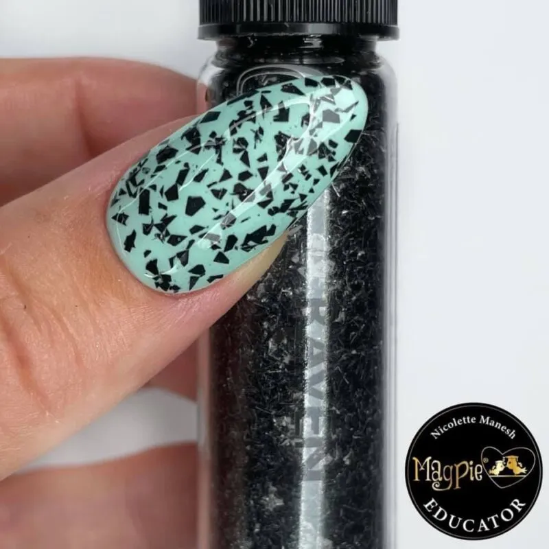 Indigo Nails Beautystones Raven neglitter til neglekunst