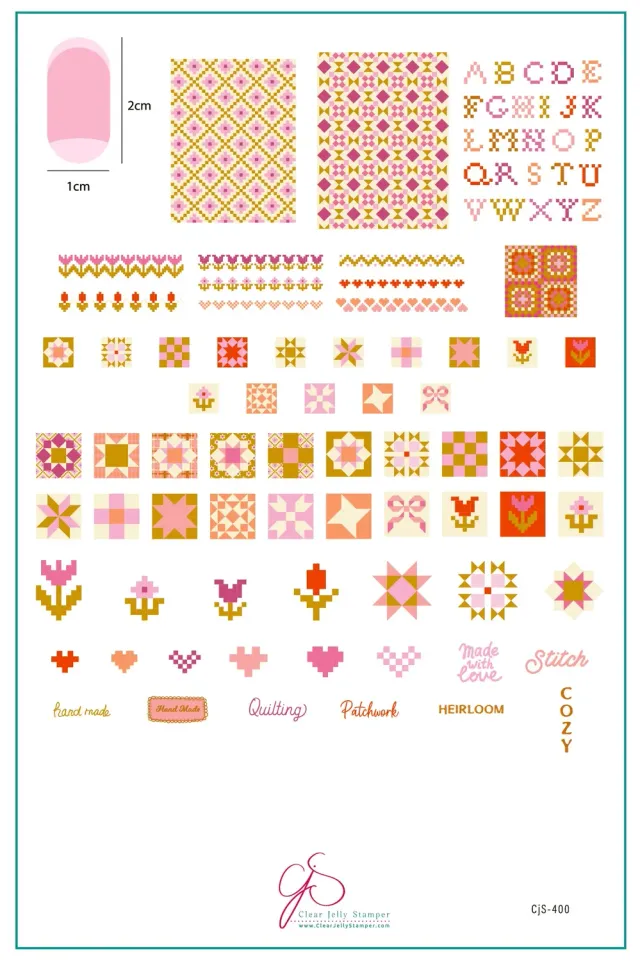Clear Jelly Stamper CJS-400 stampingplade Quilting patchwork