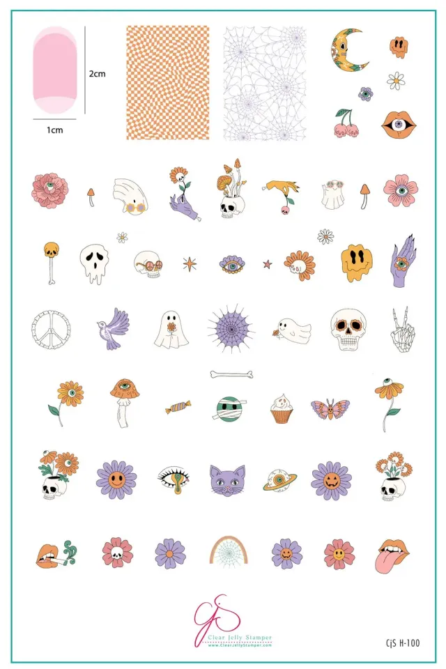 Clear Jelly Stamper Mystic Hallows CjSH-100 stampingplade halloween