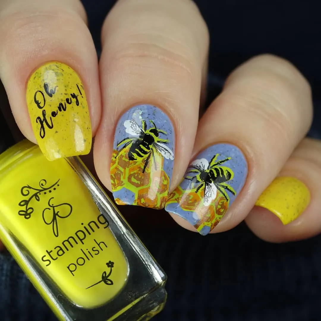 Clear Jelly Stamper CjS-68 Save the Bees stamping plade