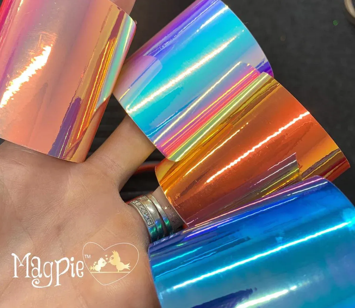 Beautystones Blue Iridescent Mirror Tape negletape
