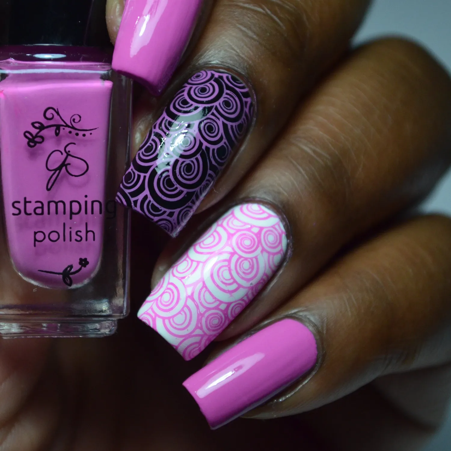 Clear Jelly Stamper 19 Miss Maggie Mae stampinglak 5 ml pink
