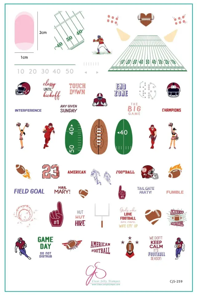 Clear Jelly Stamper The Big Game CjS-259 stampingplade