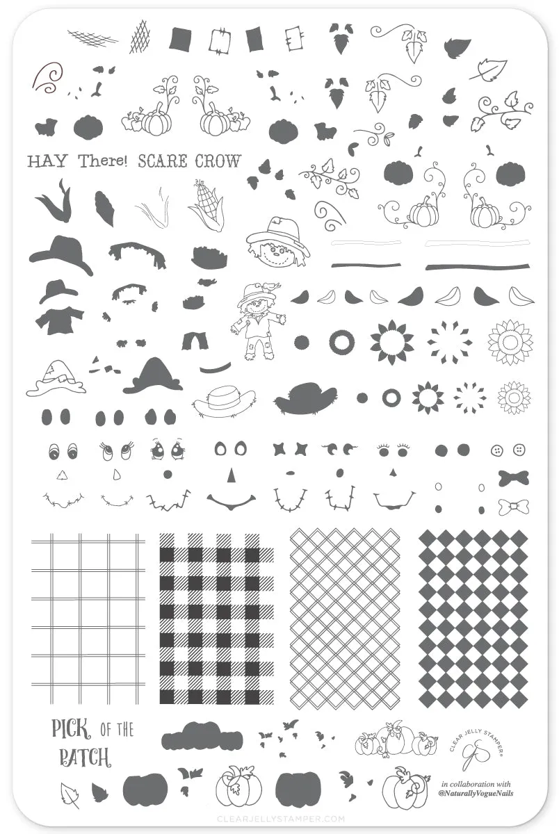 Clear Jelly Stamper LC-56 Pick of the Patch stampingplade efterår
