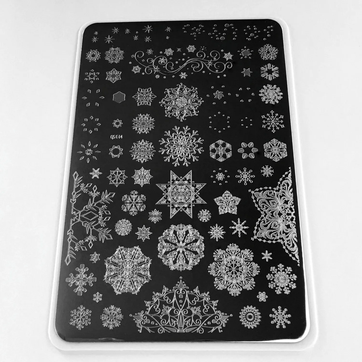 Clear Jelly Stamper C-14 Diamonds in Ice stampingplade snefnug