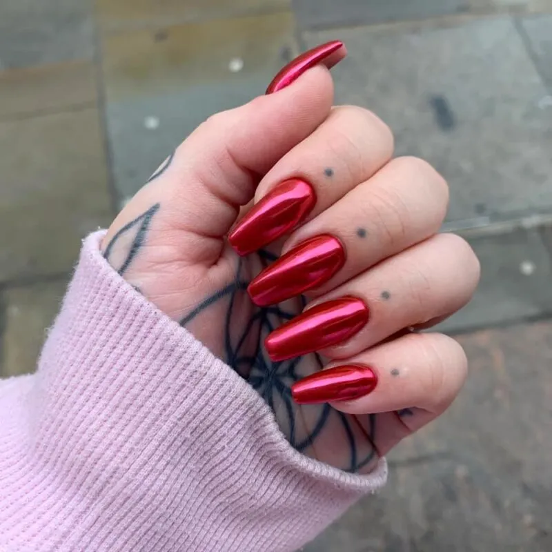 Indigo Nails Garnet neglechome spejlglans