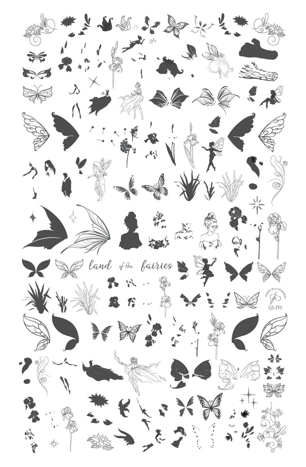 Clear Jelly Stamper CjS-295 Land of Fairies stempelplade