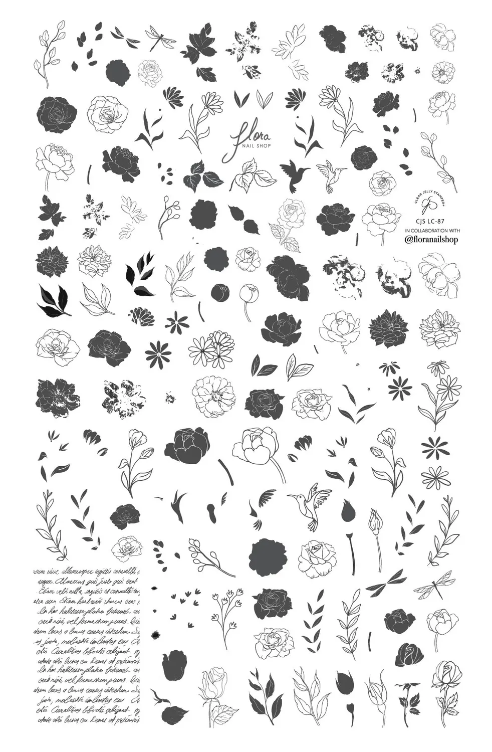 Clear Jelly Stamper CjSLC-87 Flora stempelplade blomster 14x9cm